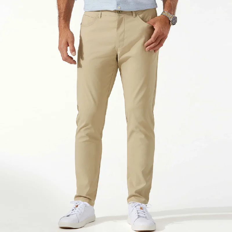 Men's slim casual pants-Tommy Bahama Islandzone Performance 5 Pocket Pants - Stone Khaki*