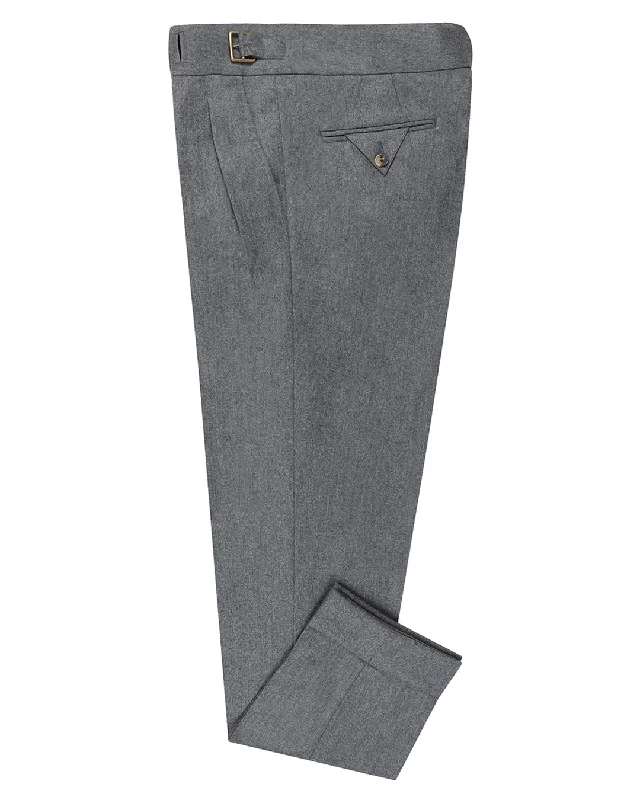 Men's casual cargo pants-Gurkha Pant in Vitale Barberis Canonico - Flannels Grey