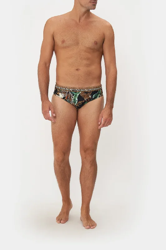 men's travel trunks pack-SWIM BRIEF EASY TIGER