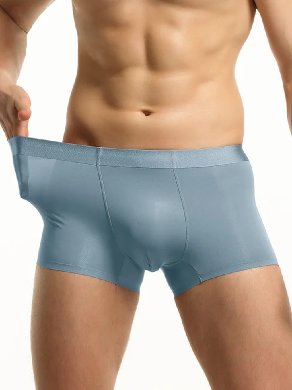 men's lightweight trunks-3 Pack Mesh Breathable Ice Silk Underwear