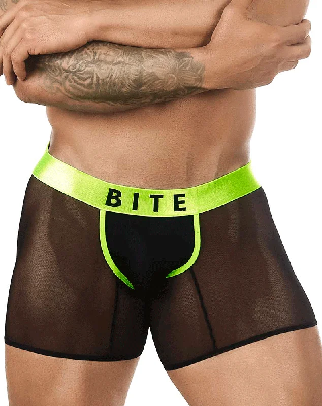 men's high-waisted trunks-Bitewear Bw2023103  Luminous Lime Trunks