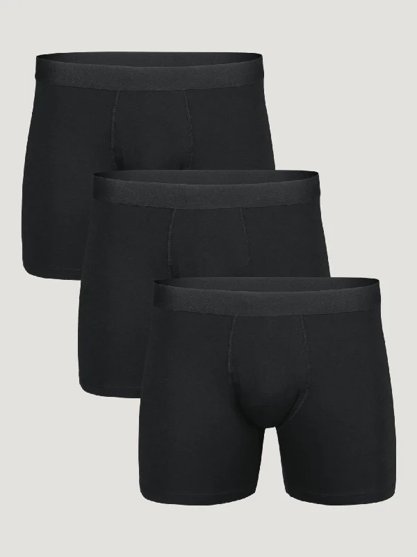 men's slim-fit boxer briefs pack-Black Boxer Briefs 3-Pack