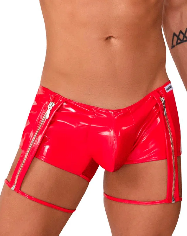 men's performance trunks for activity-Candyman 99740 Garter Trunks Red