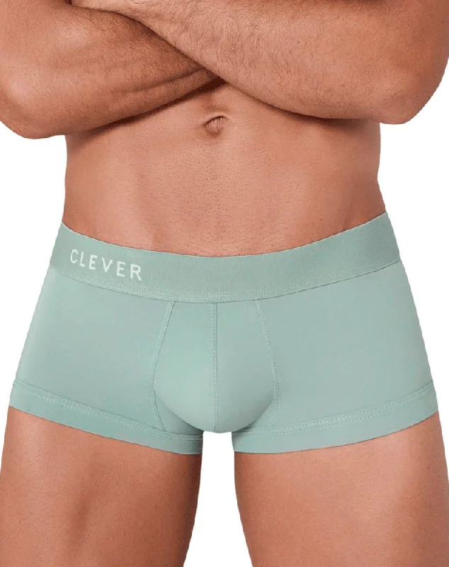 men's bamboo trunks-Clever 1306 Tribe Trunks Green