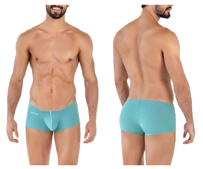 men's silk boxer shorts pack-Clever 1616 Mente Trunks Color Green