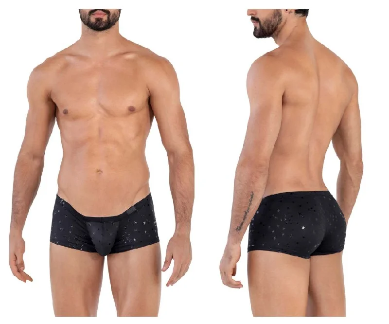 men's athletic underwear pack-Clever 1632 Illusion Trunks Color Black