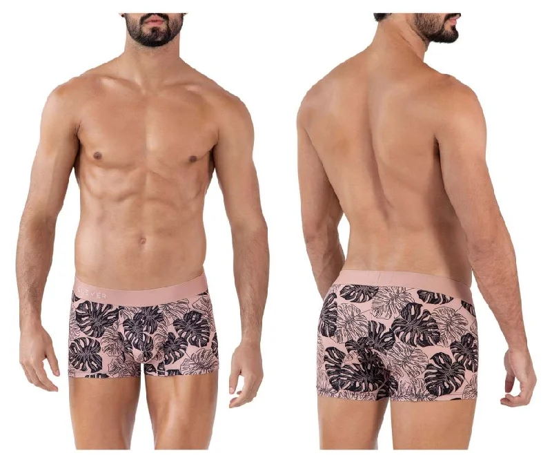 men's seamless underwear for travel-Clever 1635 Pacif Trunks Color Pink