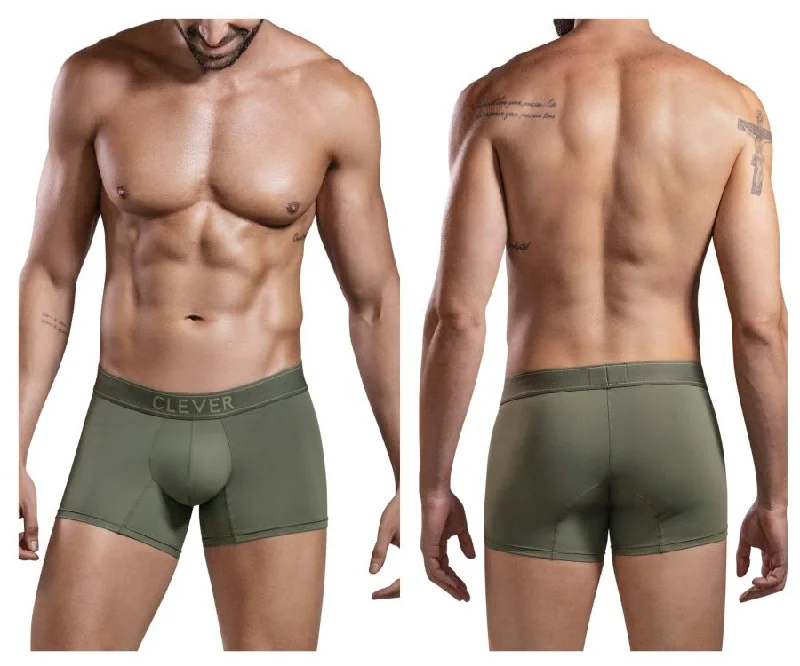 men's workout boxer shorts pack-Clever 1668 Britanica Trunks Color Green