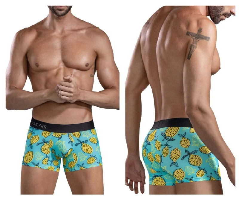 men's eco-friendly trunks-Clever 1686 Lemons Trunks Color Blue