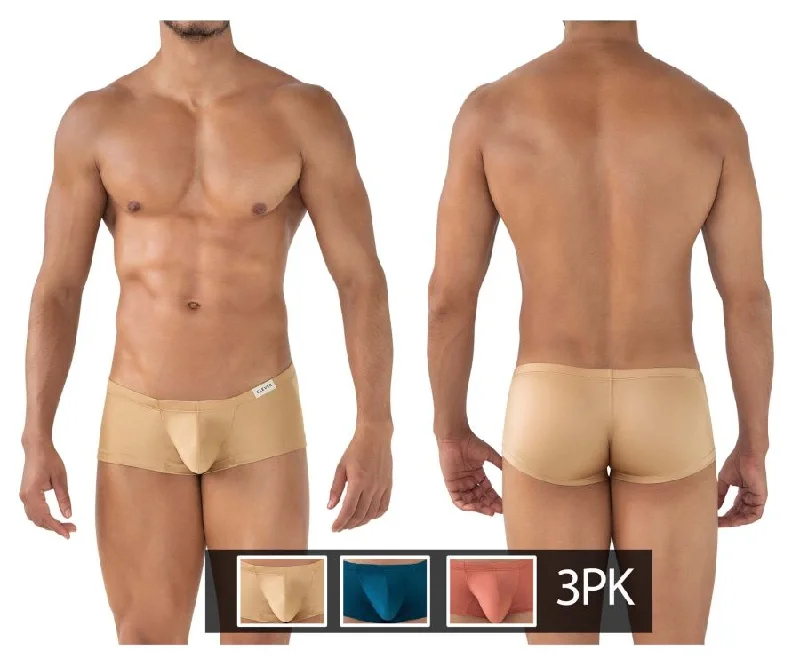 men's thermal trunks-Clever 229941 3PK Australian Latin Trunks Trunks Color Blue-Ochre-Gold