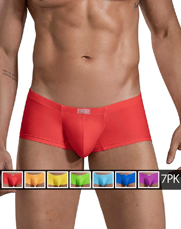 men's hypoallergenic underwear for allergies-Clever 229946 7pk Trunks Multi-colored