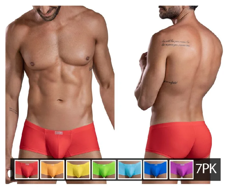 men's everyday underwear for daily use-Clever 229946 7PK Trunks Color Multi-colored