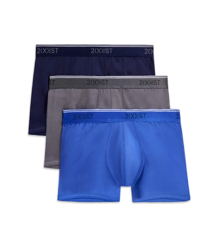 men's anti-slip boxer shorts for grip-Cotton Stretch No-Show Trunk 3-Pack