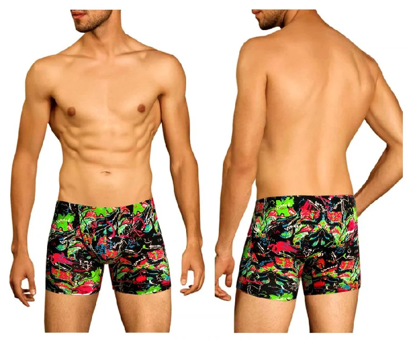 men's high-waisted underwear for support-Doreanse 1821-PRN Dorian Boxer Color Printed