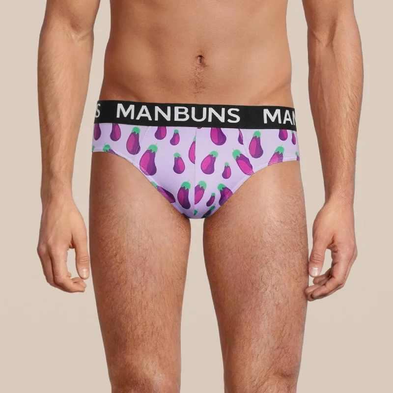 men's stretch trunks-Men's Eggplant Brief Underwear