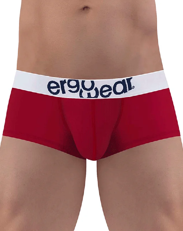 men's compression boxer briefs for support-Ergowear Ew1480 Max Cotton Trunks Garnet