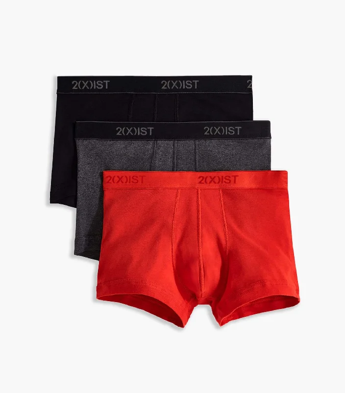 men's affordable trunks-Essential Cotton No-Show Trunk 3-Pack