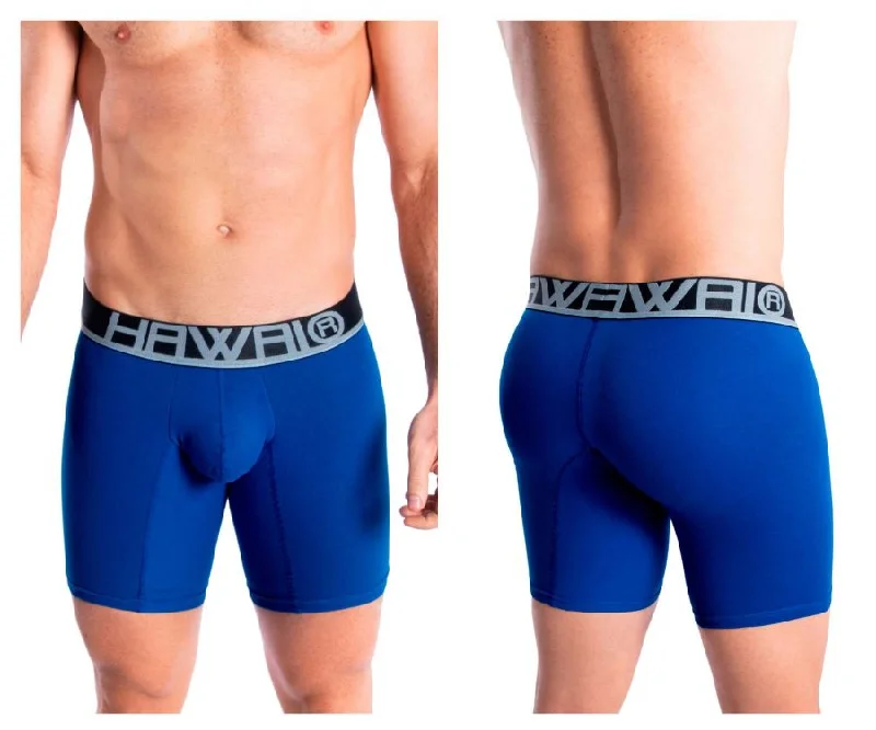 men's quick-dry briefs for fast drying-HAWAI 41903 Solid Athletic Boxer Briefs Color Royal Blue