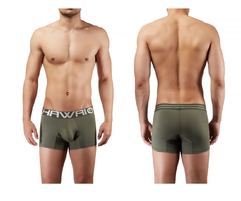 men's breathable trunks for air flow-HAWAI 41948 Boxer Briefs Color Military Green