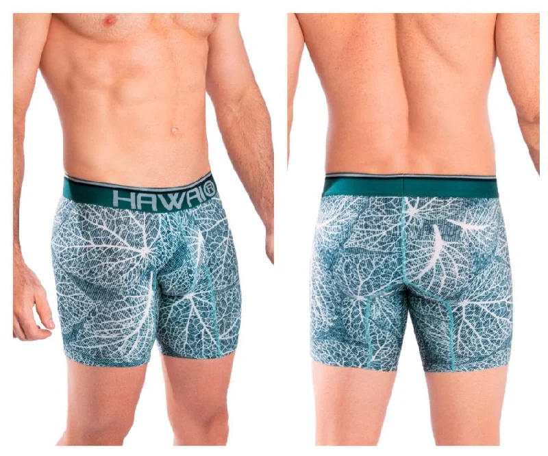 men's premium trunks pack-HAWAI 42104 Printed Boxer Briefs Color Green