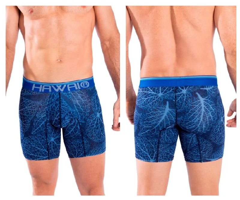 men's bamboo briefs pack-HAWAI 42104 Printed Boxer Briefs Color Royal Blue