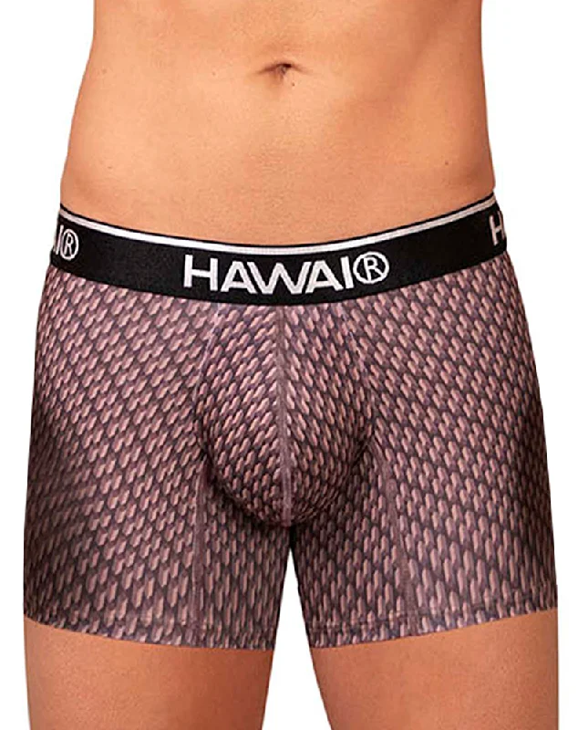 men's patterned boxer shorts pack-Hawai 42420 Printed Trunks Cocoa