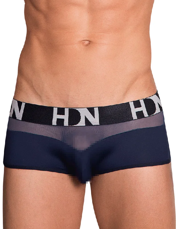 men's anti-odor underwear for long days-Hidden 952 Mesh Trunks Blue