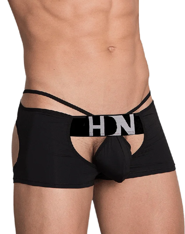 men's cooling trunks for relief-Hidden 957 Open Butt Trunk Black