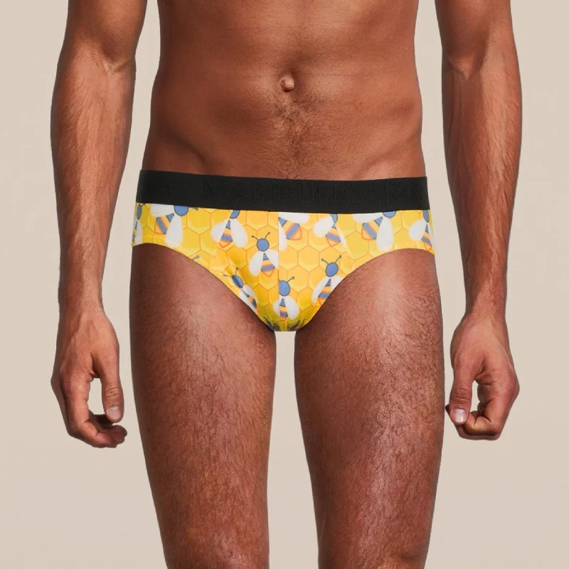 men's quick-dry trunks pack-Men's Bee Brief Underwear