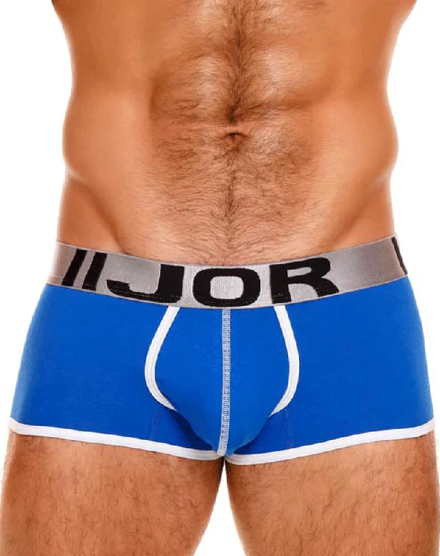 men's fitted trunks-Jor 1740 Riders Trunks Blue