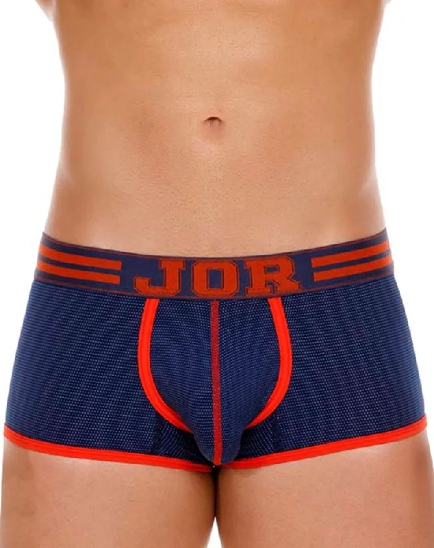 men's fitted underwear for snug fit-Jor 2056 College Trunks Blue