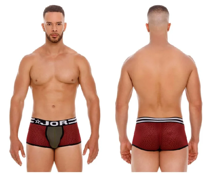 men's colorful underwear for fun-JOR 2076 Army Trunks Color Wine