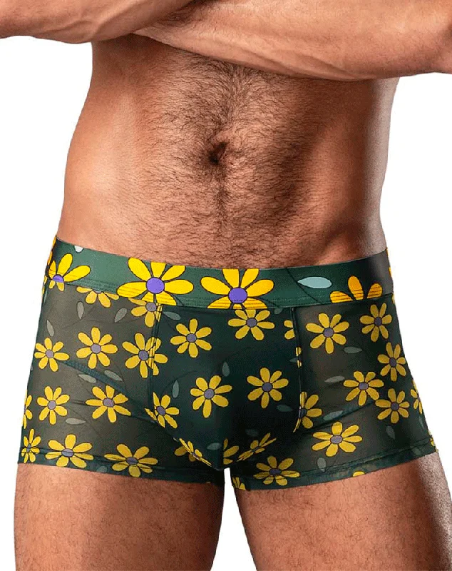 men's soft underwear for all-day wear-Male Power 145-285 Petal Power Pouch Short Daisy Print