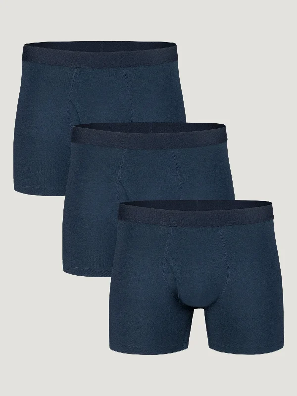 men's everyday briefs for routine-Navy Boxer Briefs 3-Pack