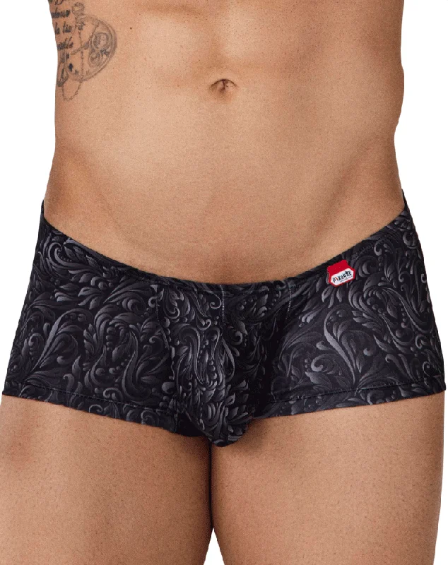 men's anti-chafing boxer briefs pack-Pikante 1007 Potenza Trunks Black