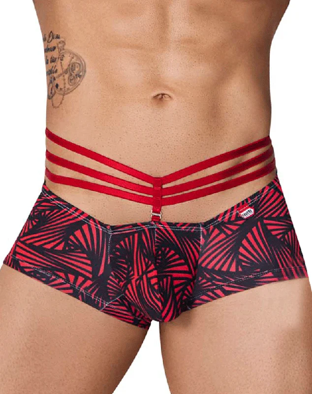 men's plain boxer shorts for basics-Pikante 1078 Fiery Trunks Red