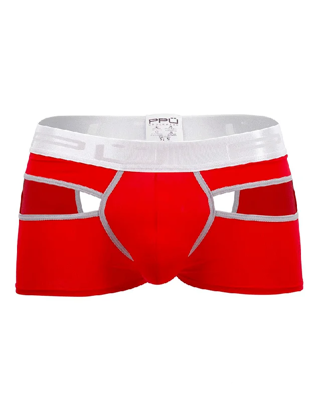 men's seamless trunks pack-Ppu 2104 Open Back Trunks Red