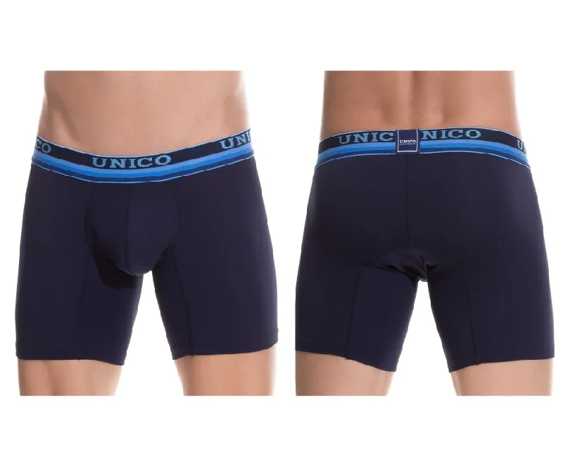 men's tagless boxer briefs pack-Unico 1802010024082 Boxer Briefs Vernon Color Blue