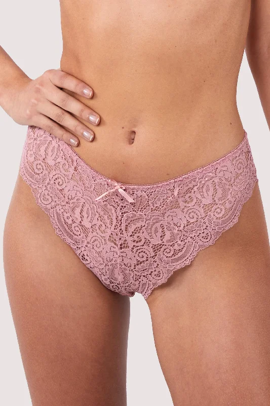 men's organic cotton underwear for eco-conscious-Ariana Ash Rose Lace Brief