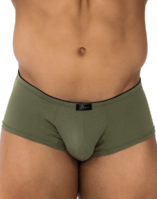 men's cooling underwear for hot climates-Xtremen 91175 Microfiber Trunks Green