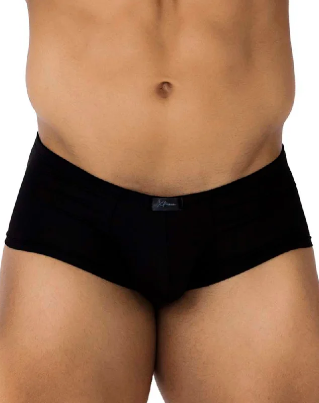 men's cotton underwear for summer-Xtremen 91181 Microfiber Trunks Black