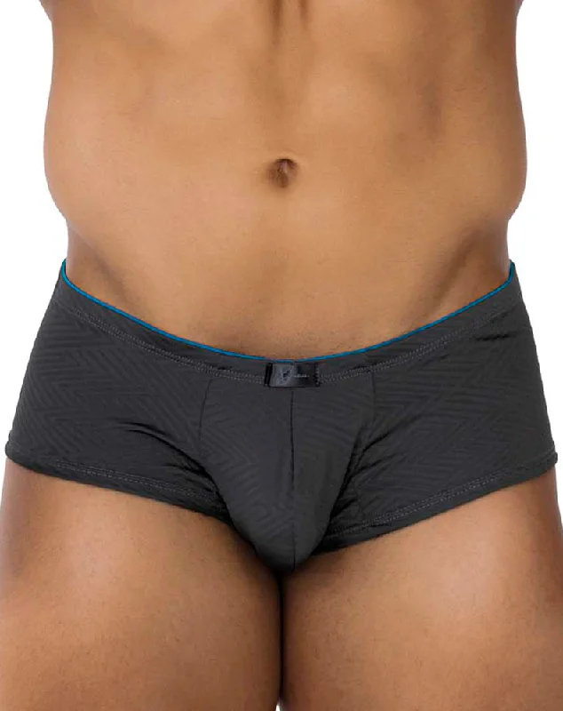 men's anti-odor trunks-Xtremen 91190 Jacquard Trunks Gray