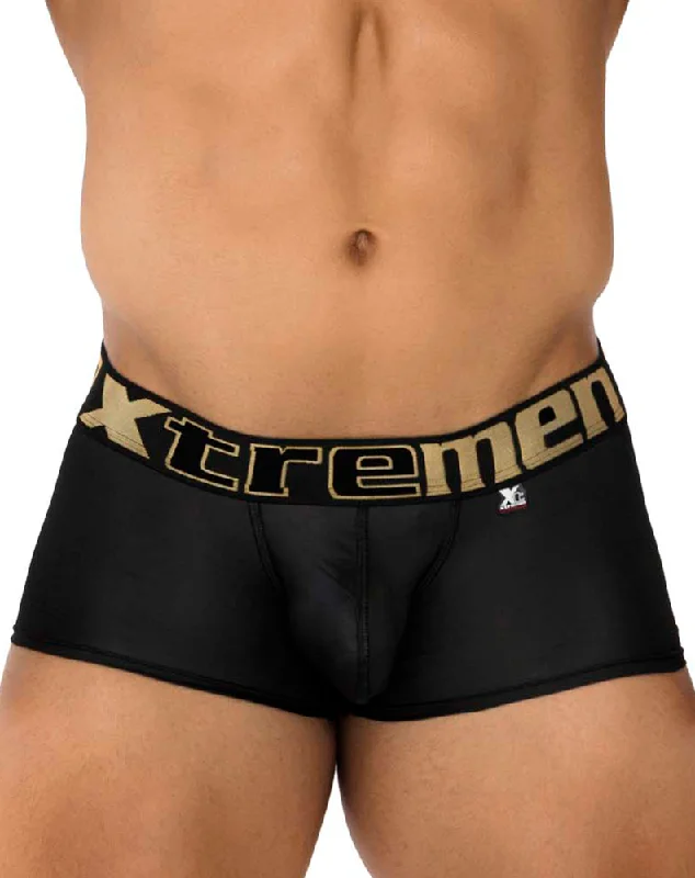 men's luxury trunks-Xtremen 91202 Microfiber Trunks Black