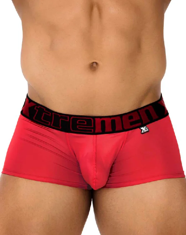 men's odor-resistant briefs pack-Xtremen 91202 Microfiber Trunks Cherry